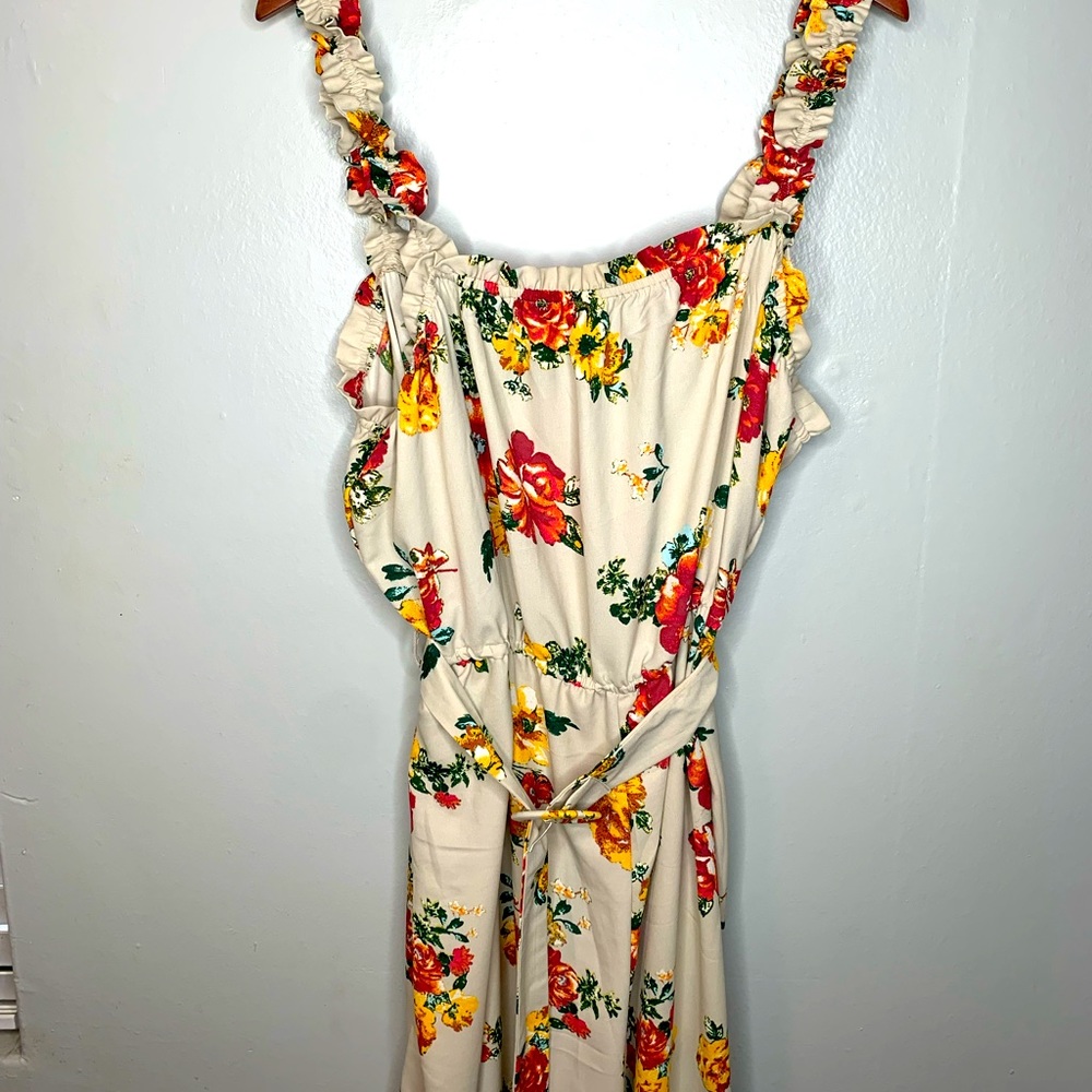 Floral plus size jumpsuit